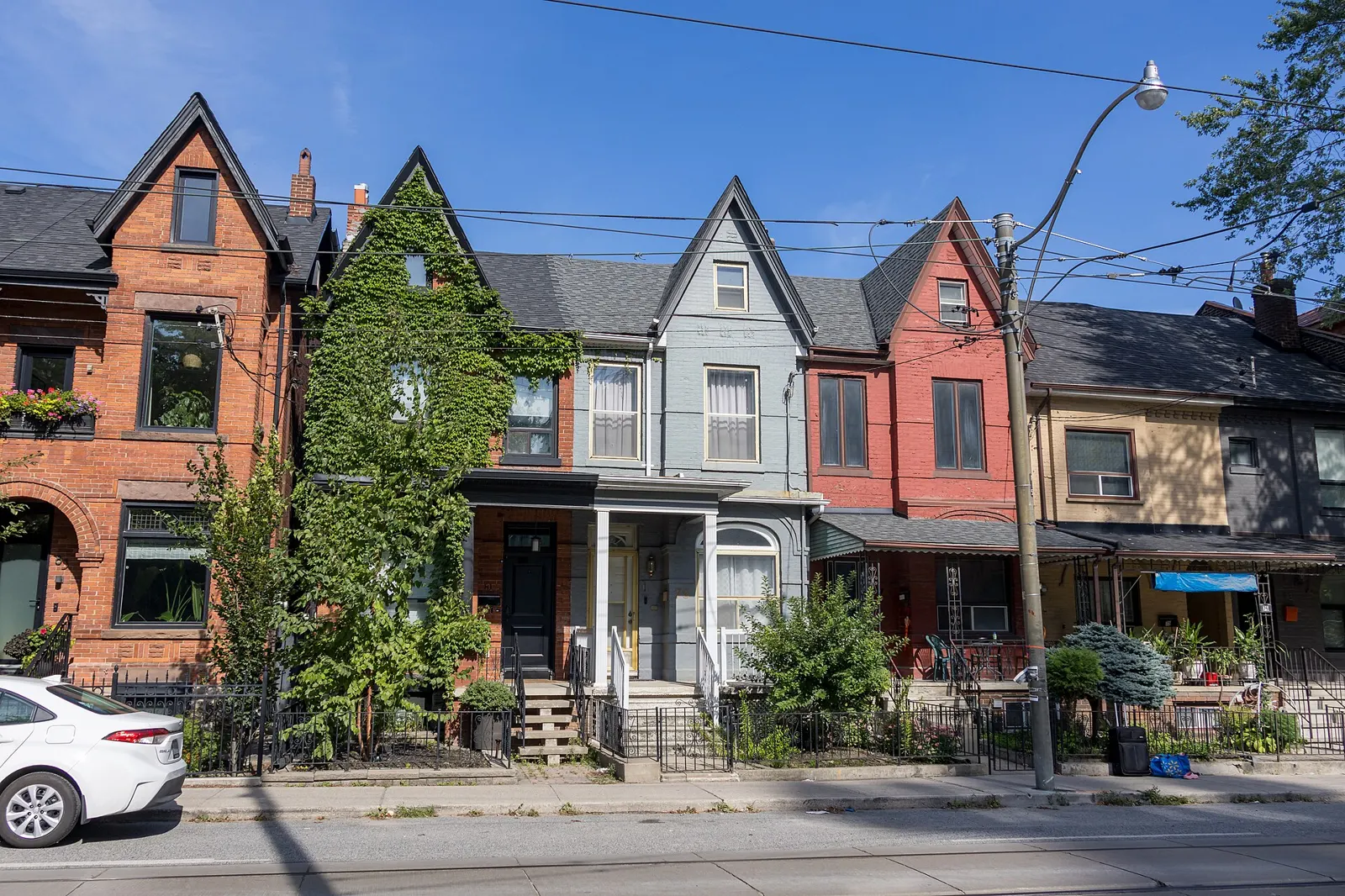 Row of houses on Shaw Street, Toronto