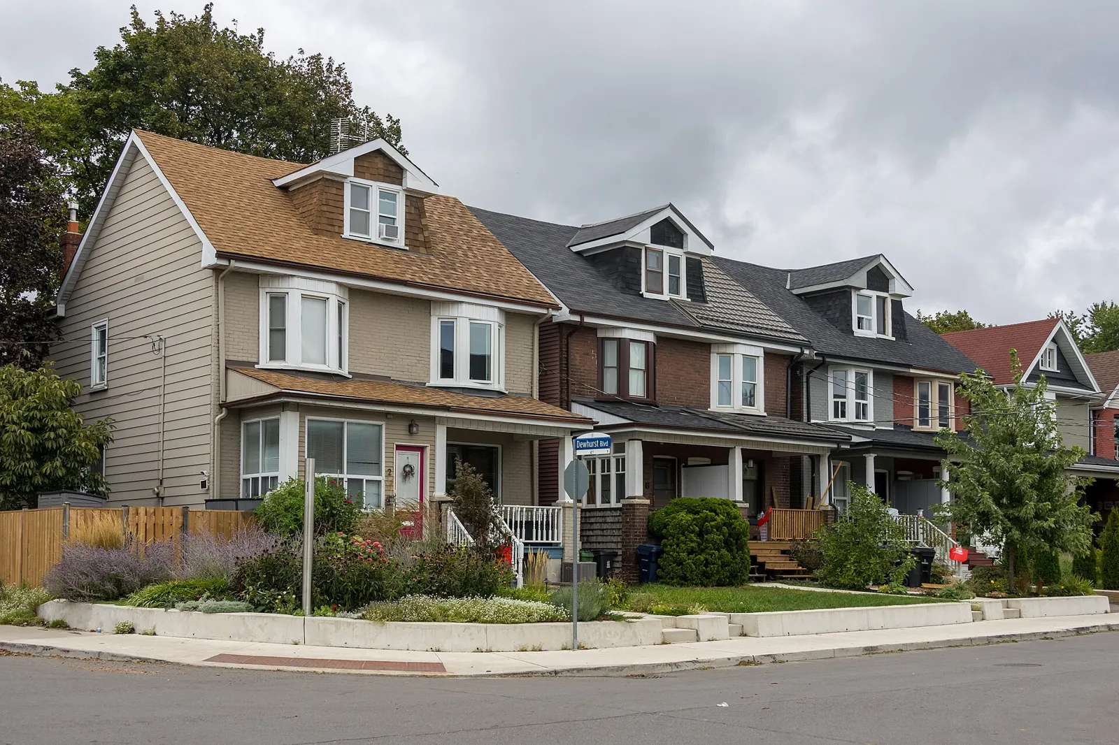 Family homes on a Toronto street